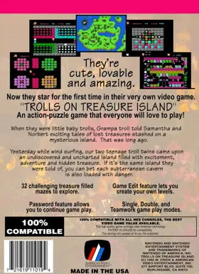 Trolls on Treasure Island (USA) (Unl) box cover back